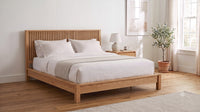 The Fitzrovia platform bed in Natural Oak