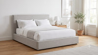The Marylebone bed in Grey Linen Weave