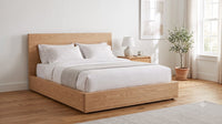 The Marylebone bed in Natural Oak