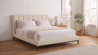 The Shoreditch industrial bed in Cream Boucle