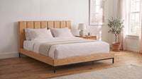 The Shoreditch industrial bed in Natural Oak